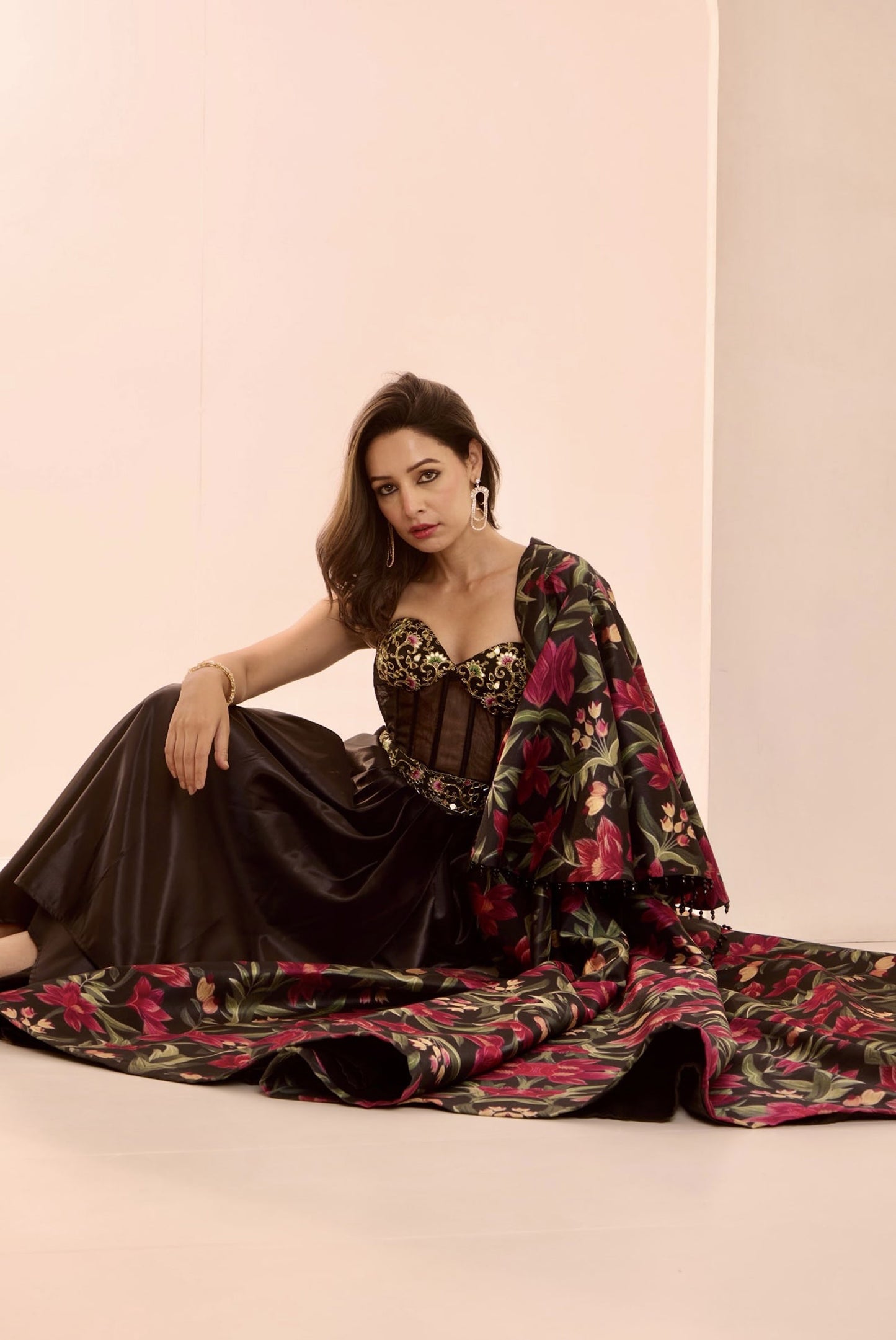 Black Zor jacket gown set