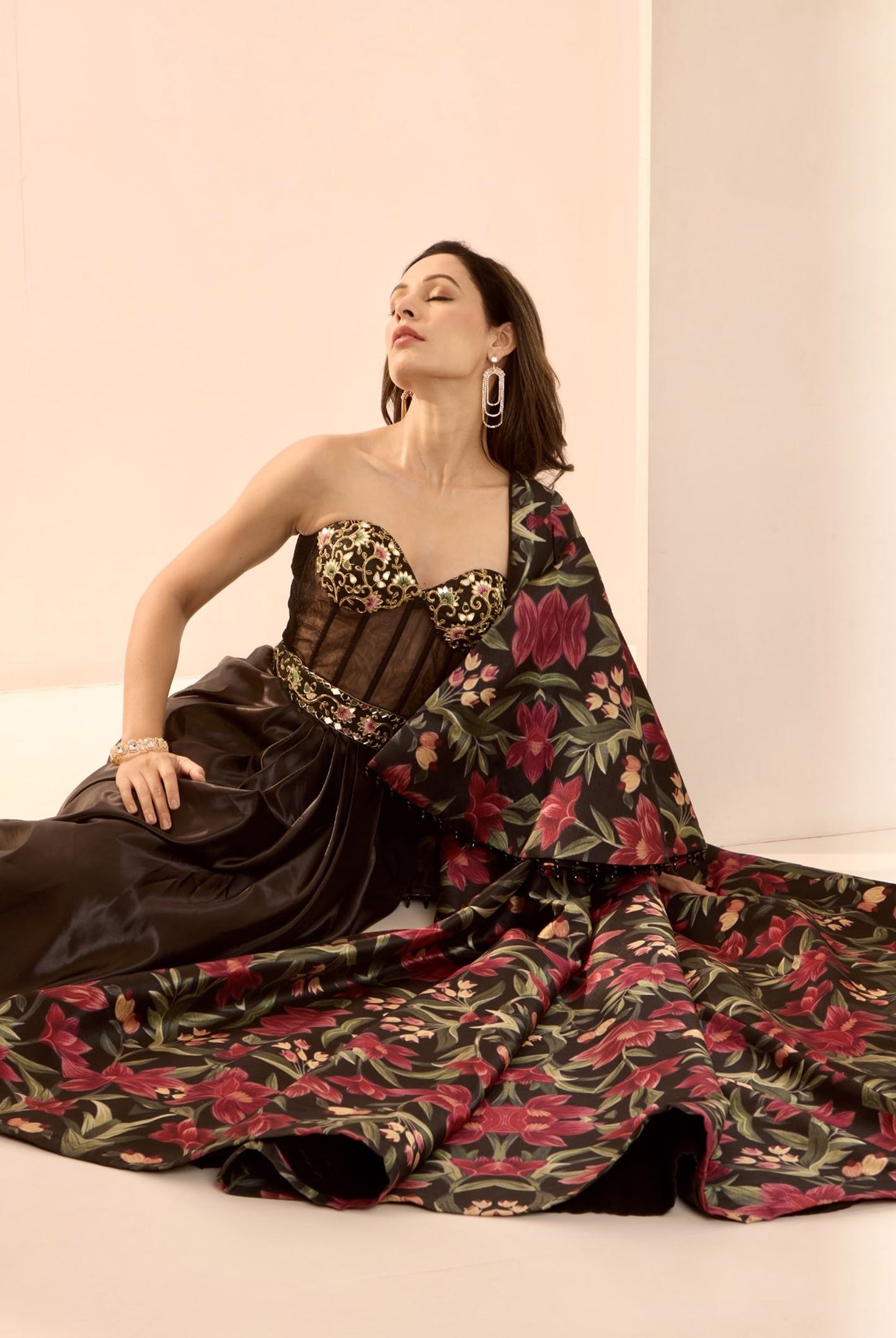 Black Zor jacket gown set