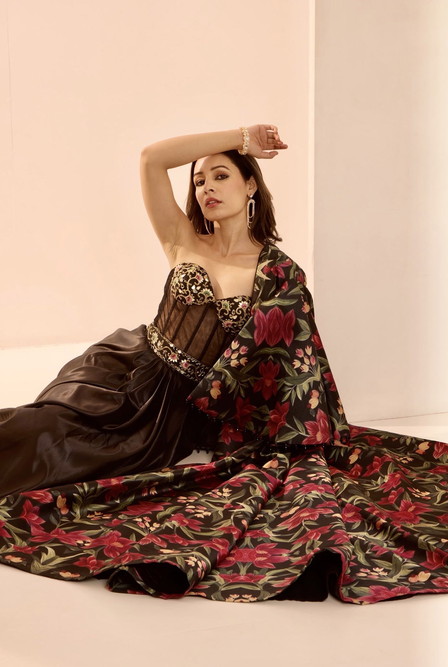 Black Zor jacket gown set