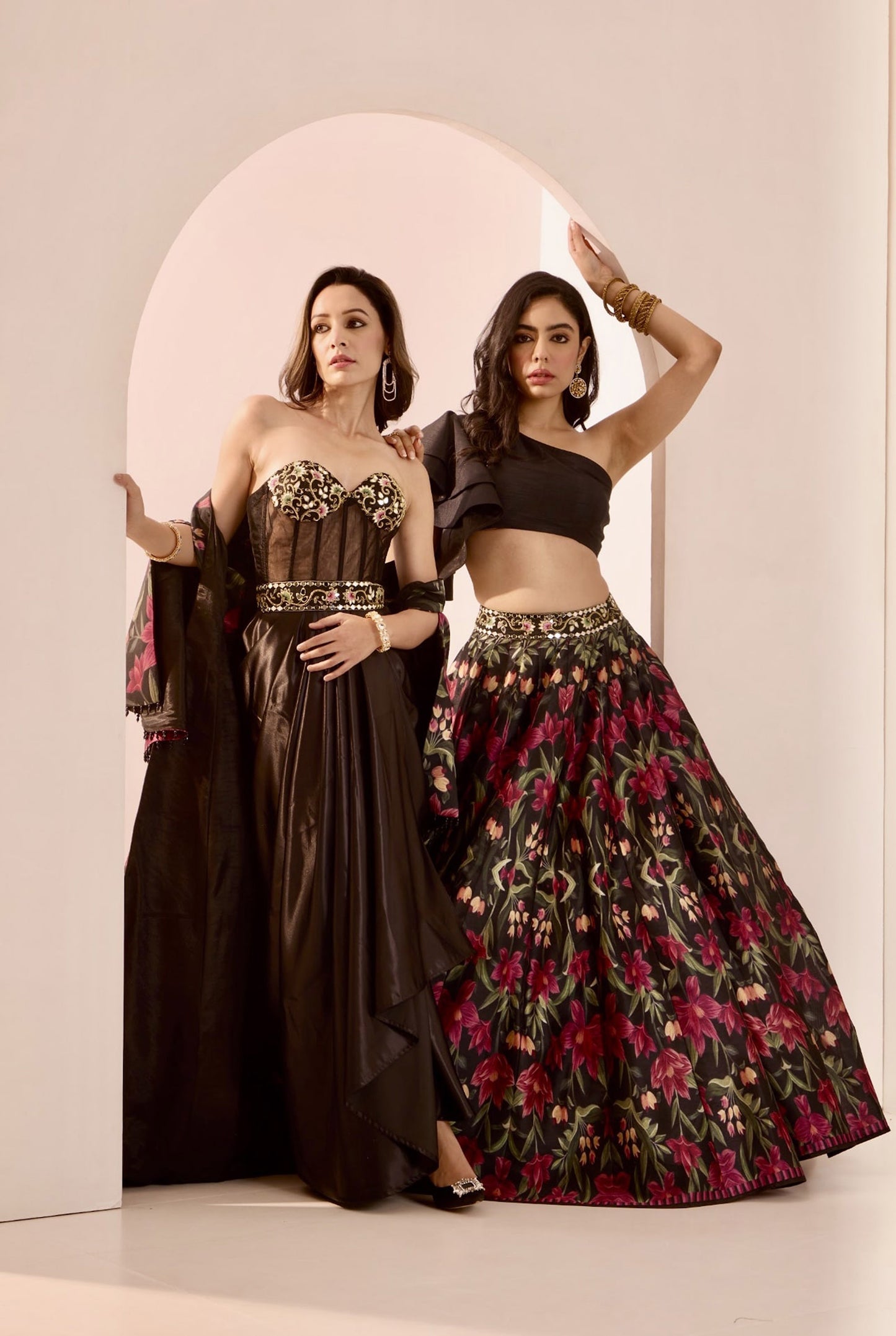 Black Zor jacket gown set