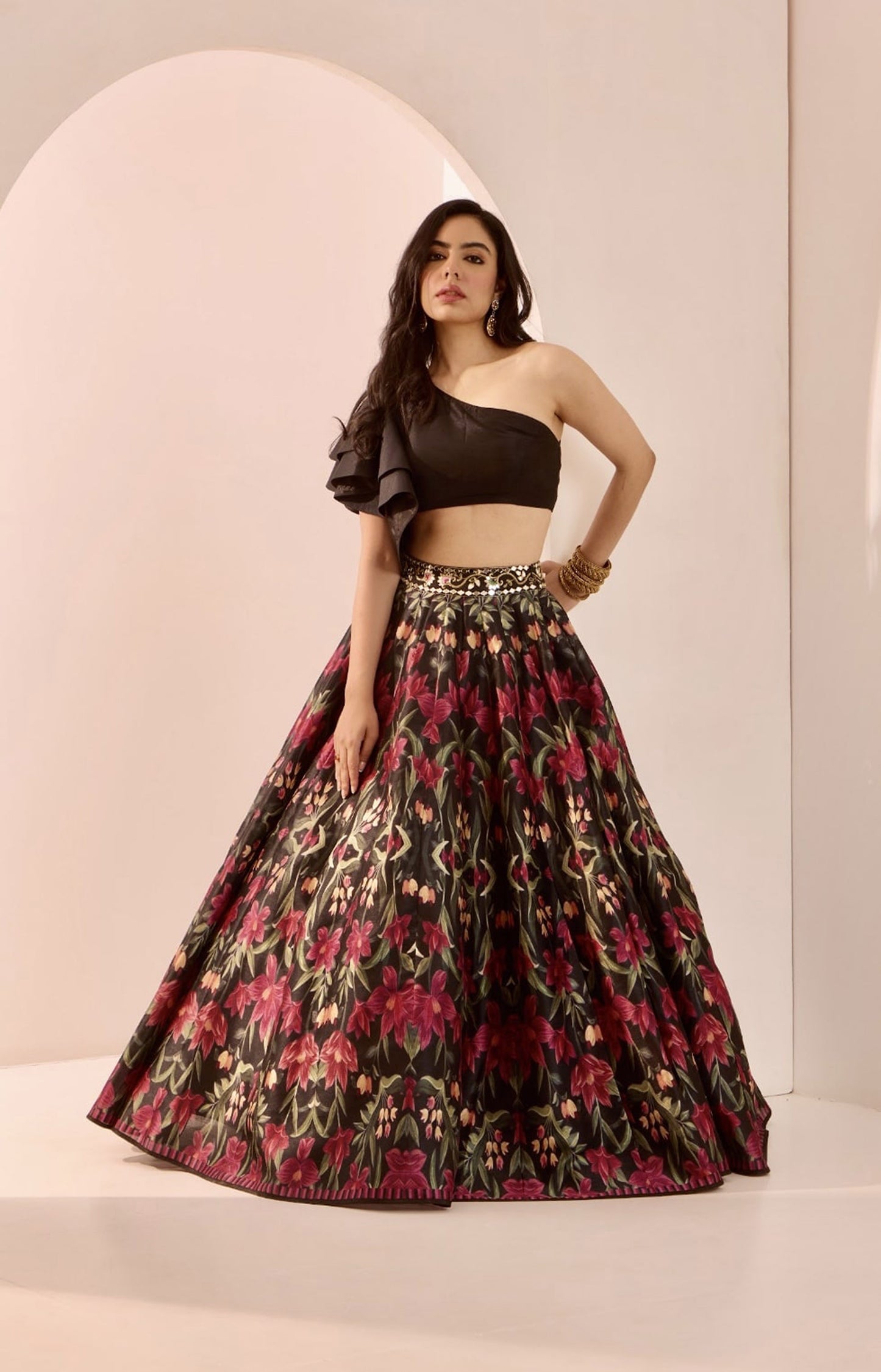 Black Kaya lehenga set