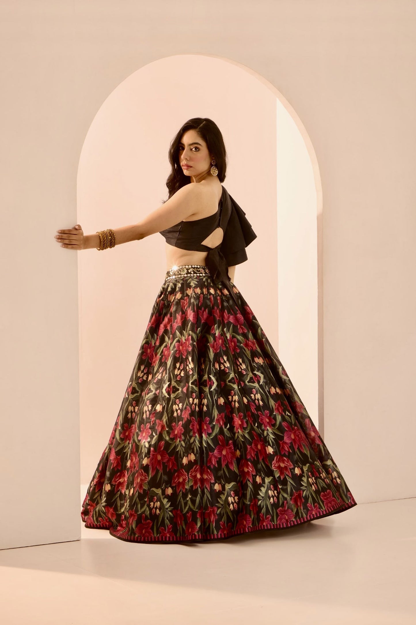 Black Kaya lehenga set
