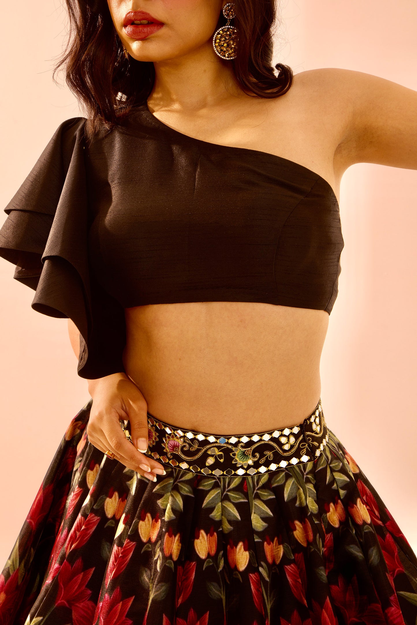 Black Kaya lehenga set