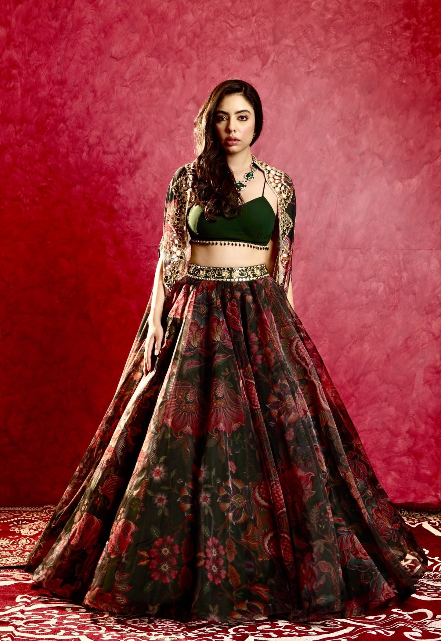 Green Naisha lehenga set