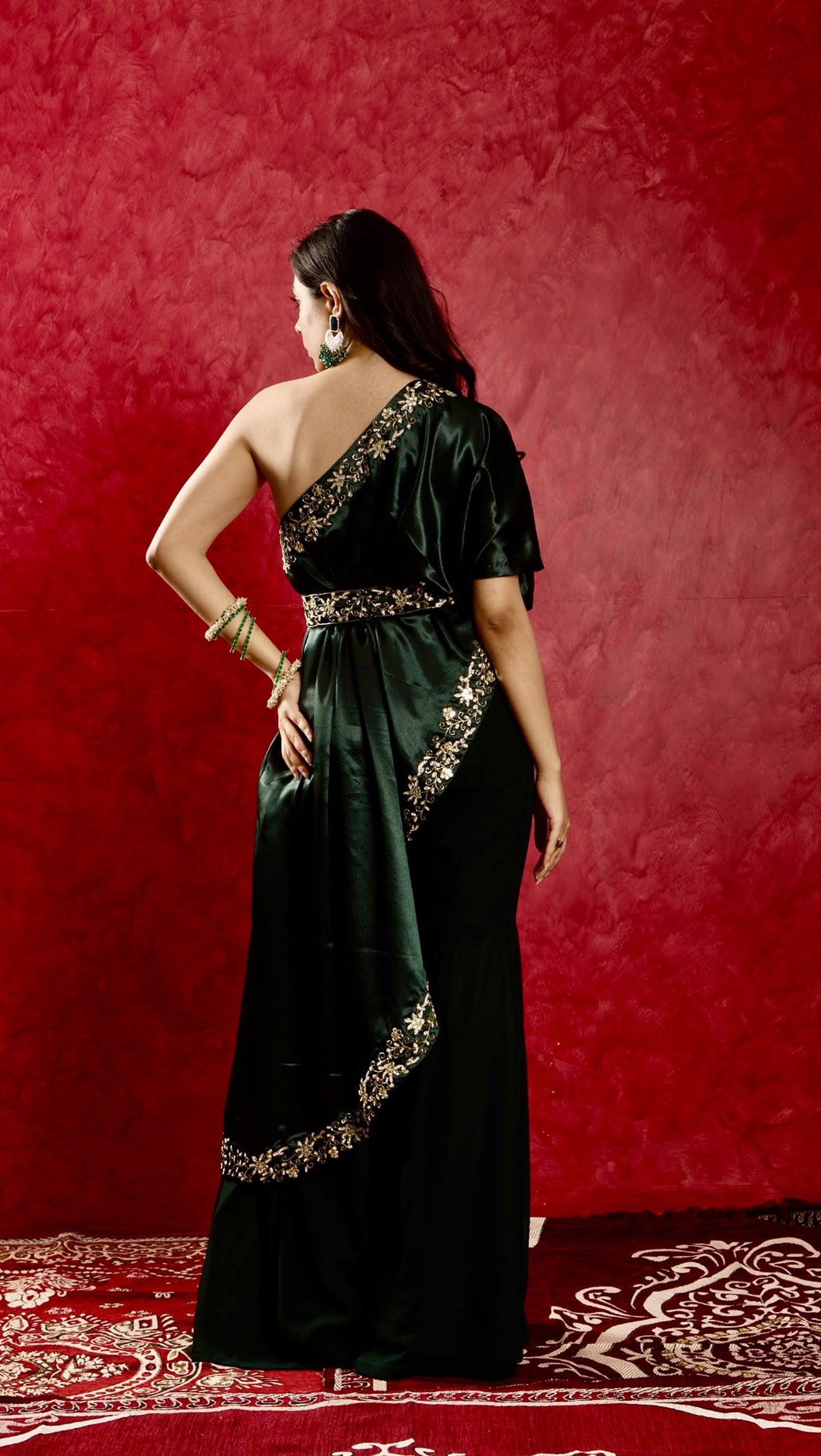 Green Seher cape set