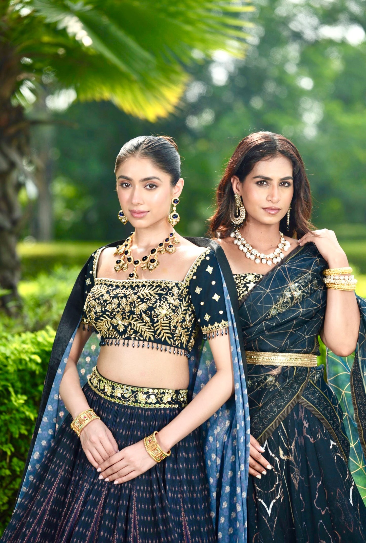 Black Meesha lehenga set