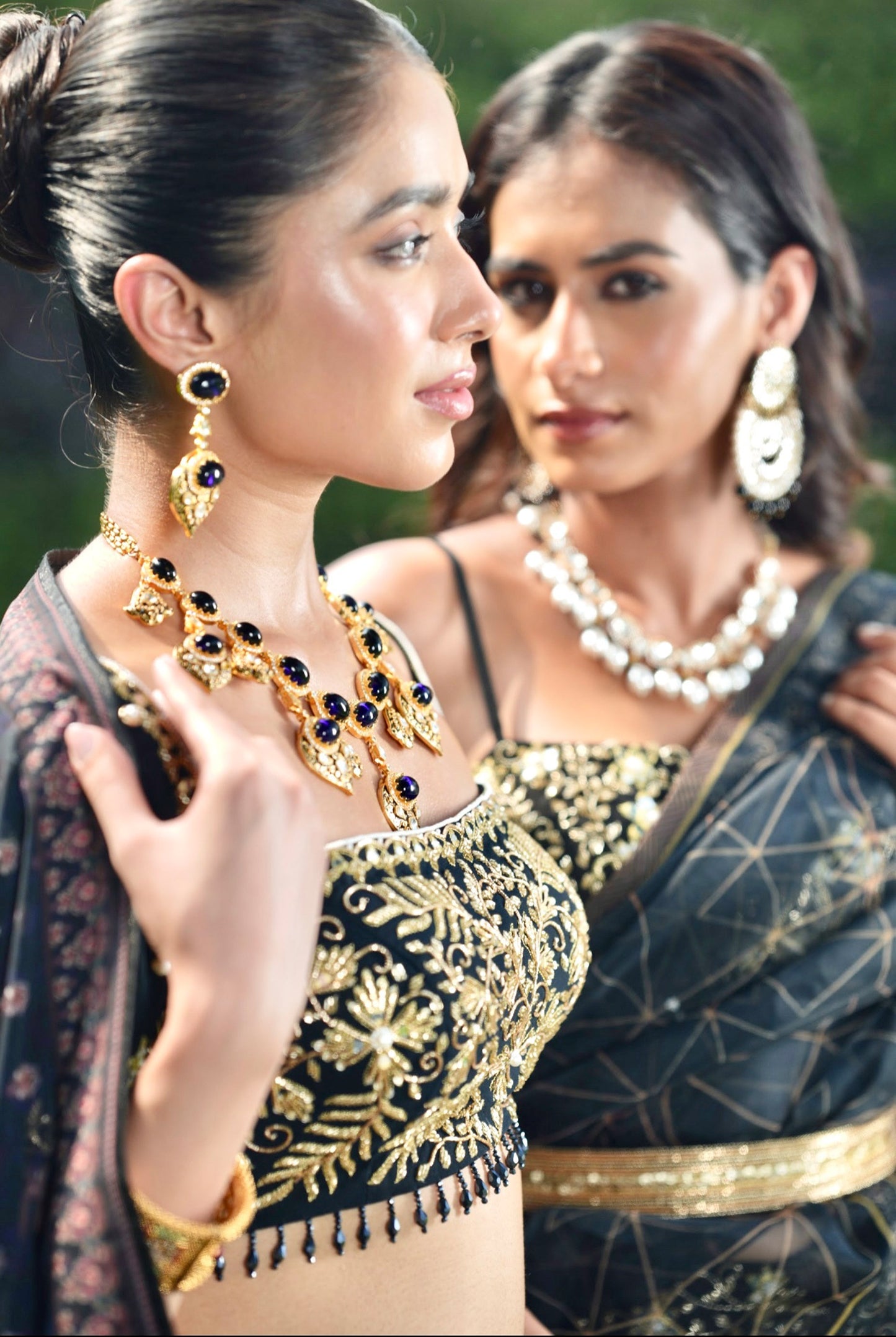 Blue black Jahaan lehenga set