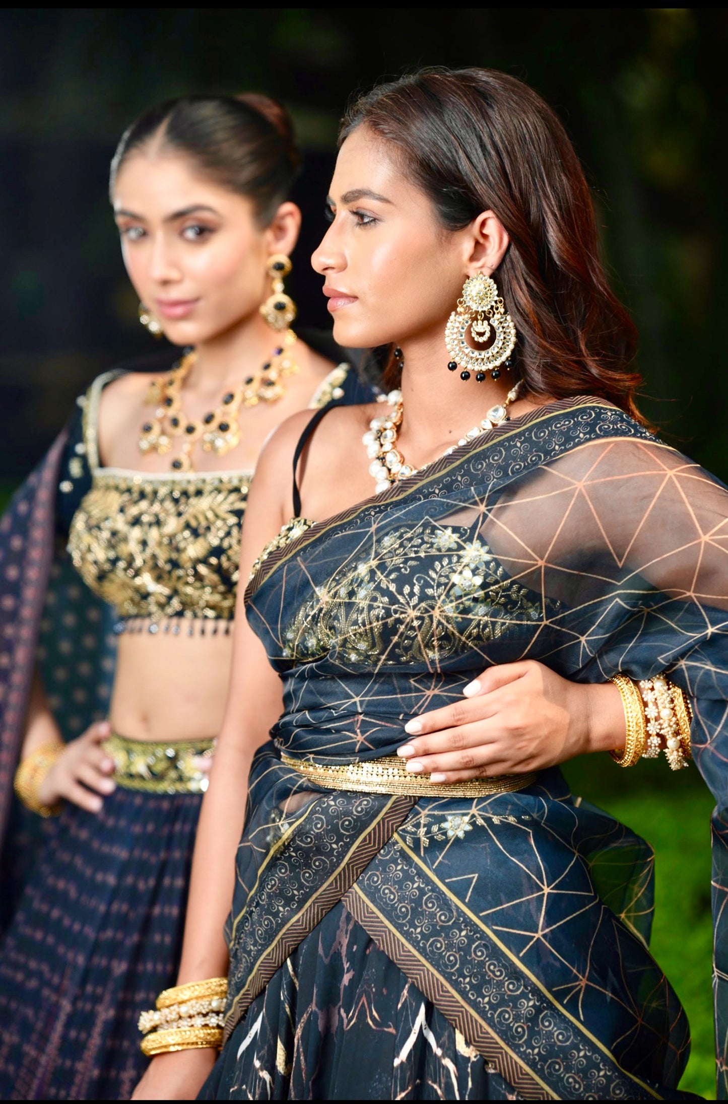 Black Meesha lehenga set