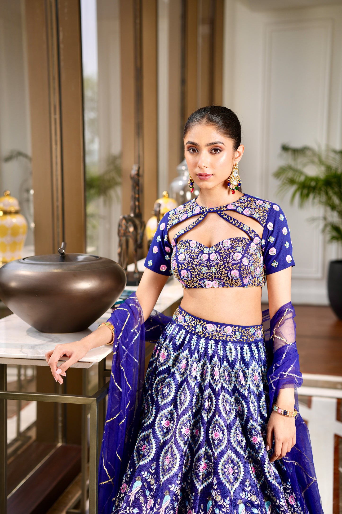 Blue Shriya lehenga set