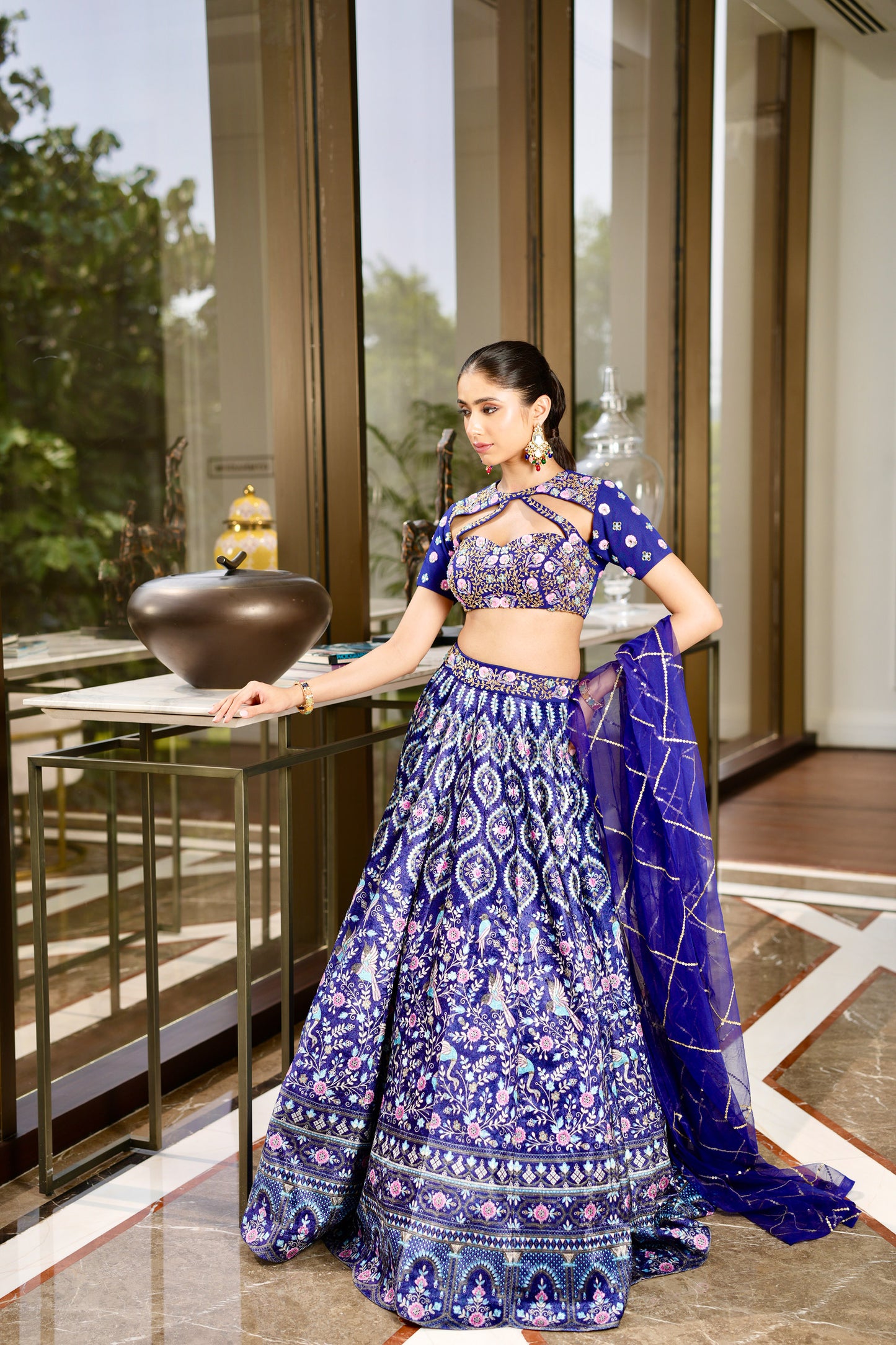 Blue Shriya lehenga set