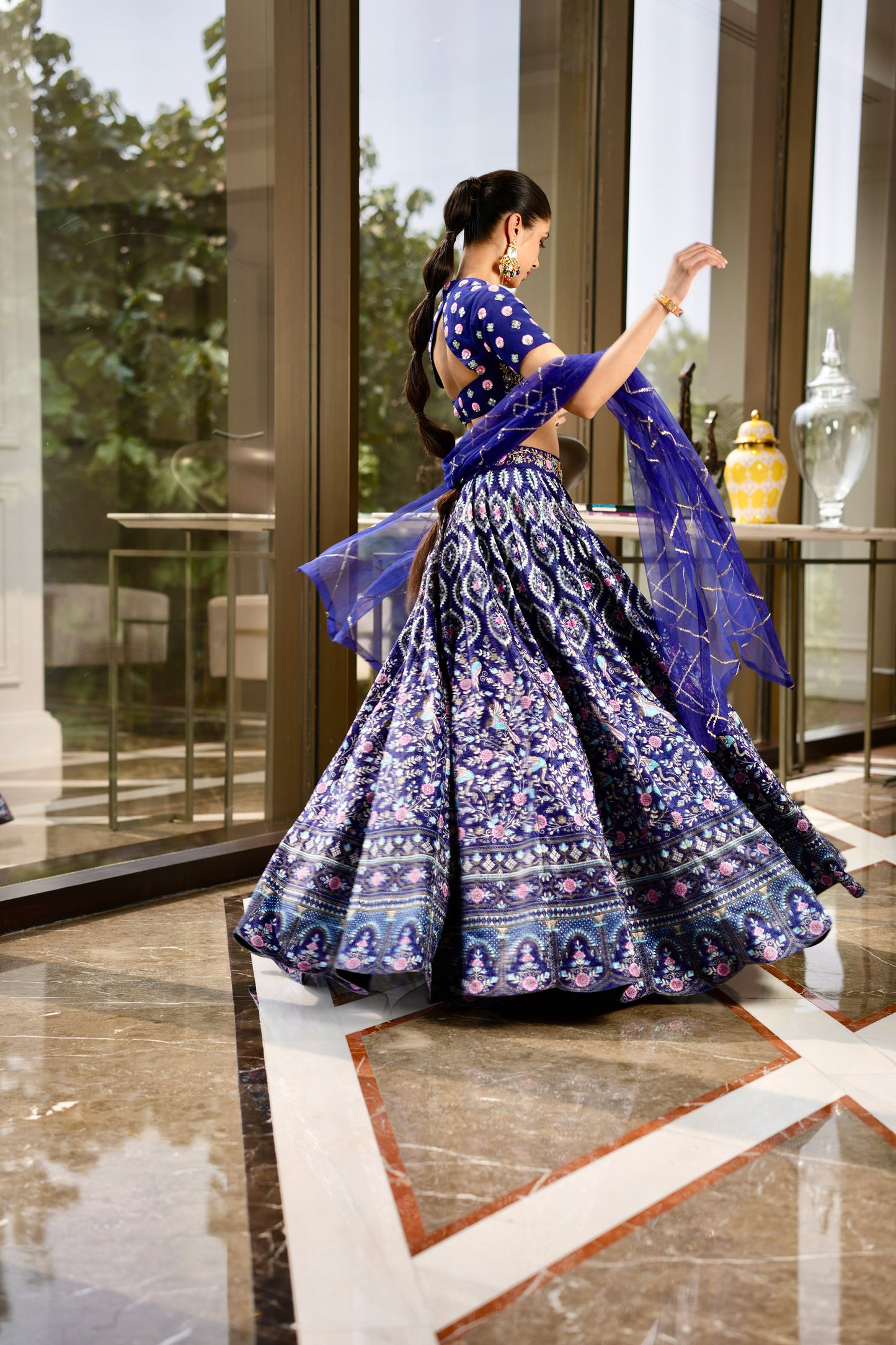 Blue Shriya lehenga set