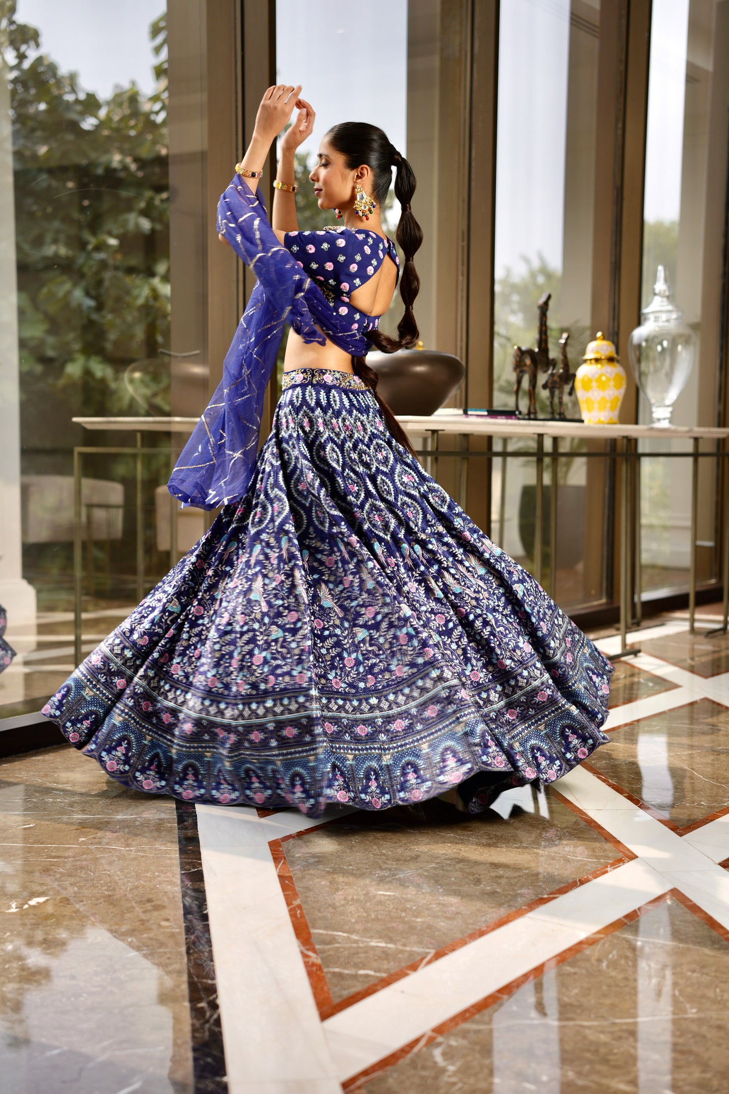 Blue Shriya lehenga set