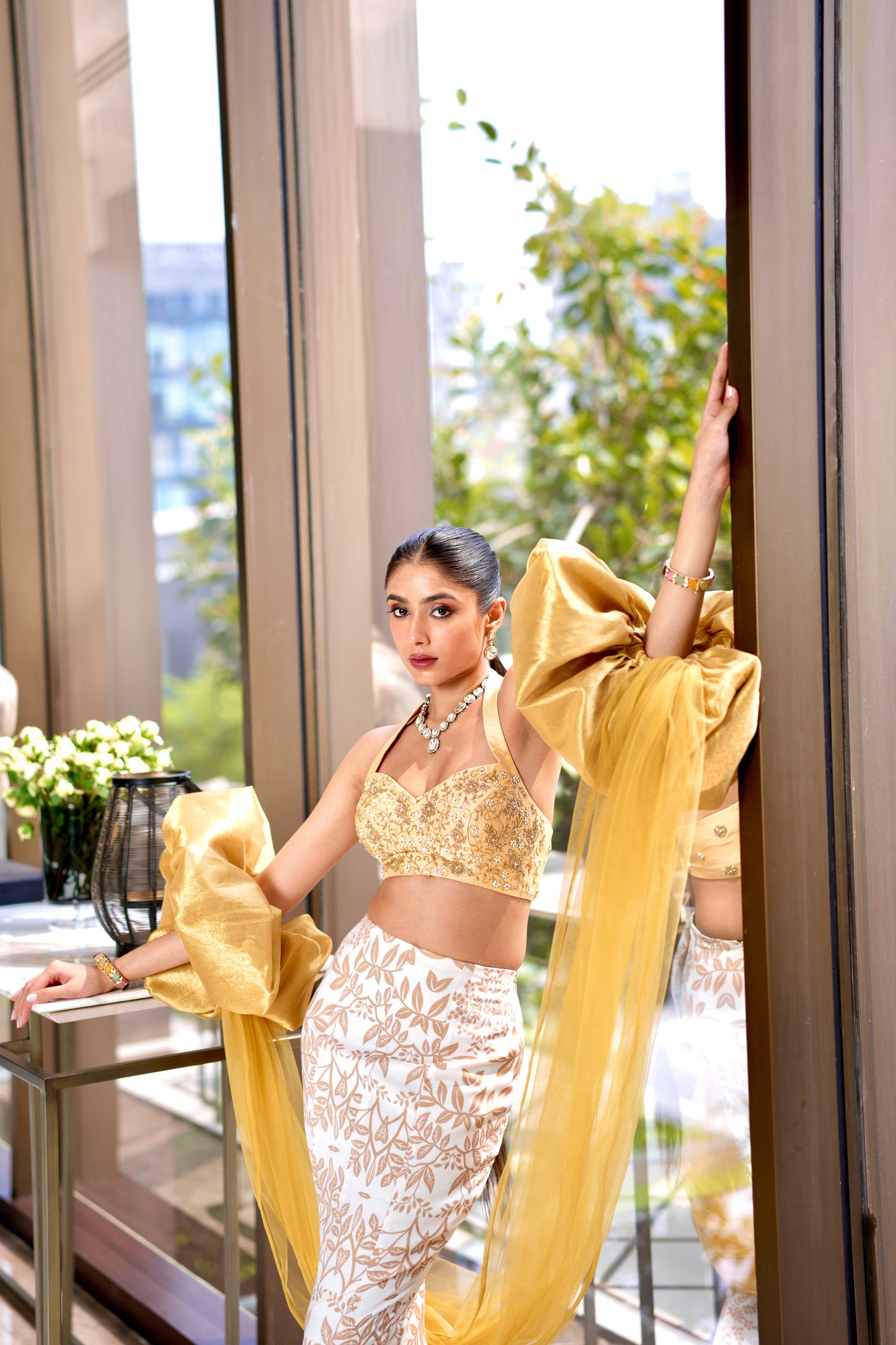 Gold Nisha lehenga set
