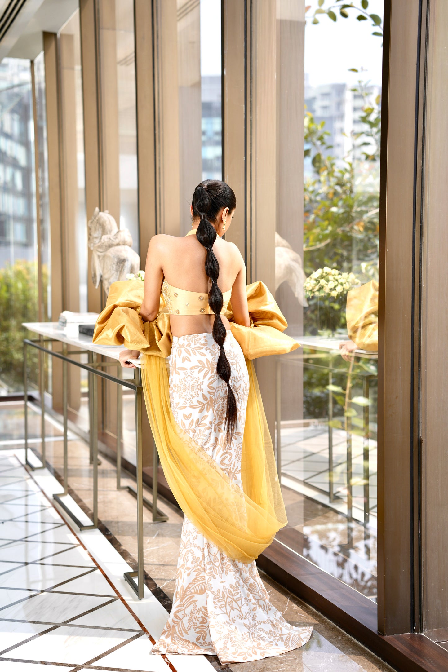 Gold Nisha lehenga set