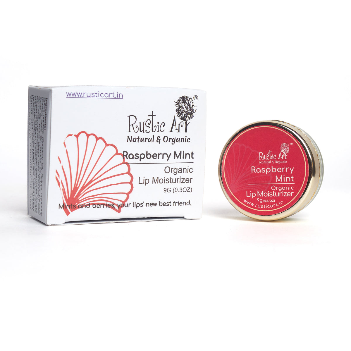 Raspberry Mint Lip Moisturizer (9gm), Rustic Art