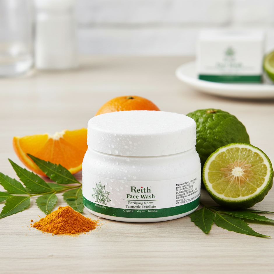 Reith Face Wash with Purifying Neem & Turmeric Exfoliate, Reith: Probiotic Skin Care