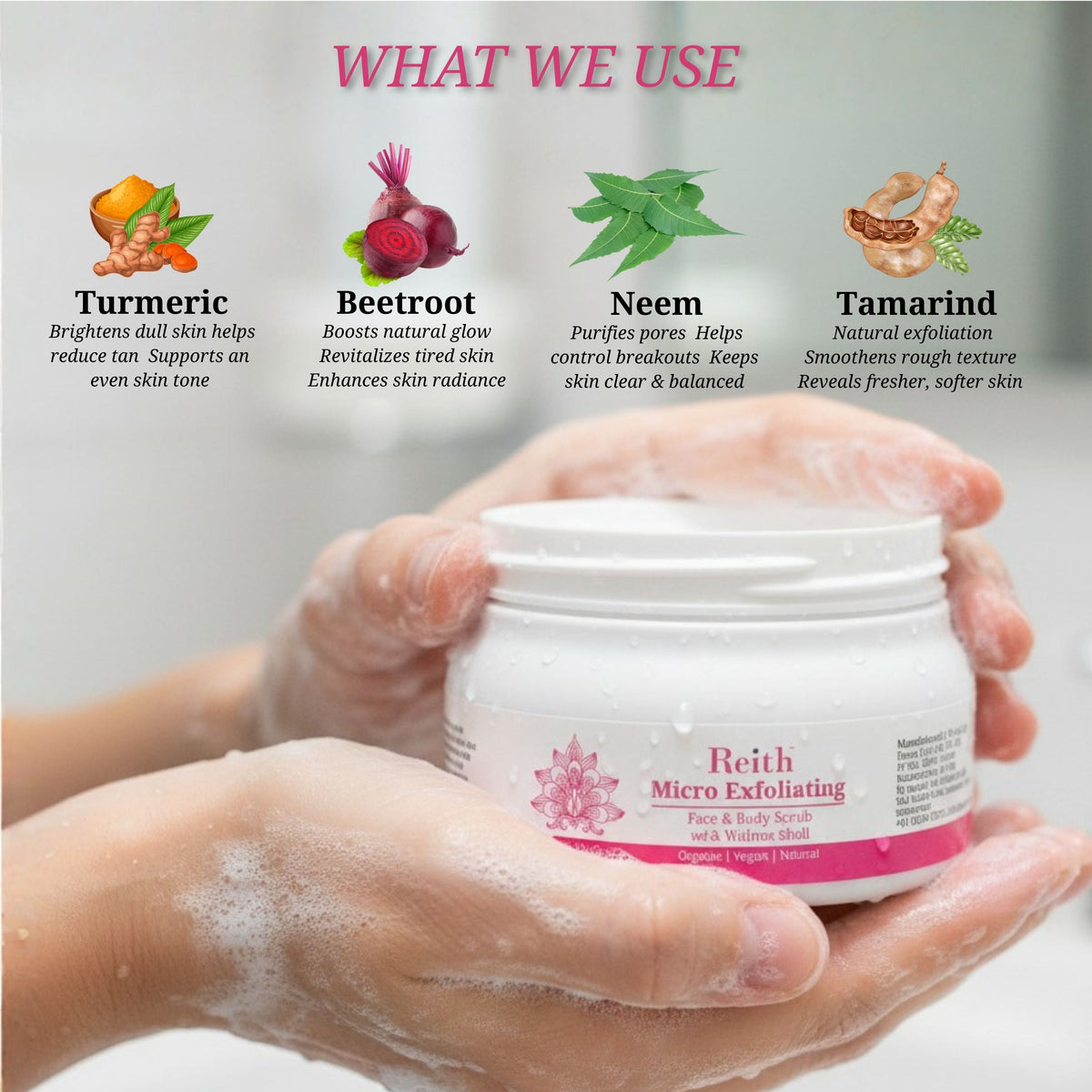 Reith  Micro Exfoliating Face & Body Scrub, Reith: Probiotic Skin Care