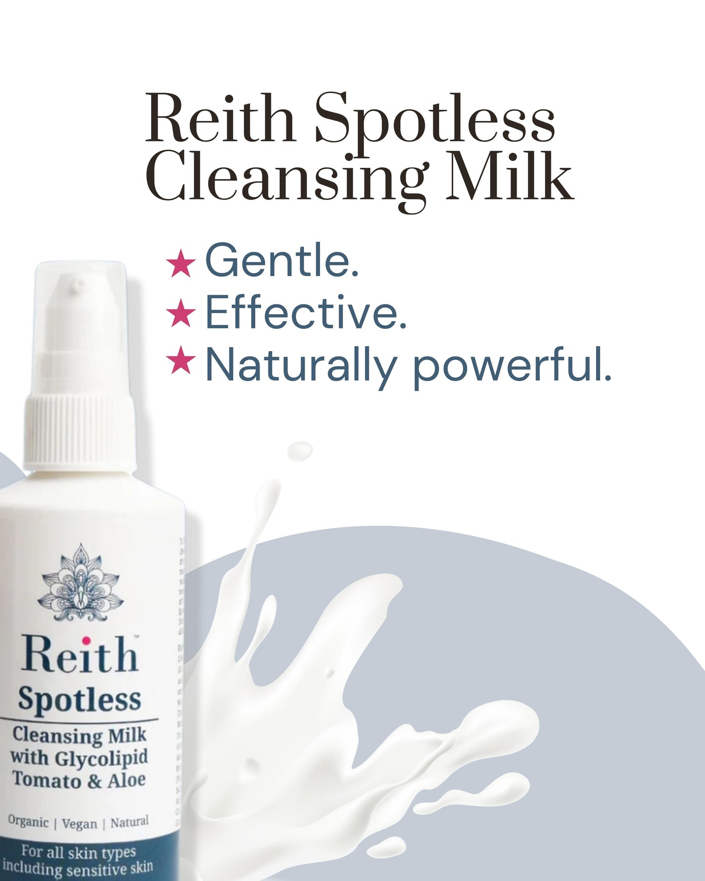 Reith Spotless Cleansing Milk | Natural Make Up Remover & Cleanser, Reith: Probiotic Skin Care