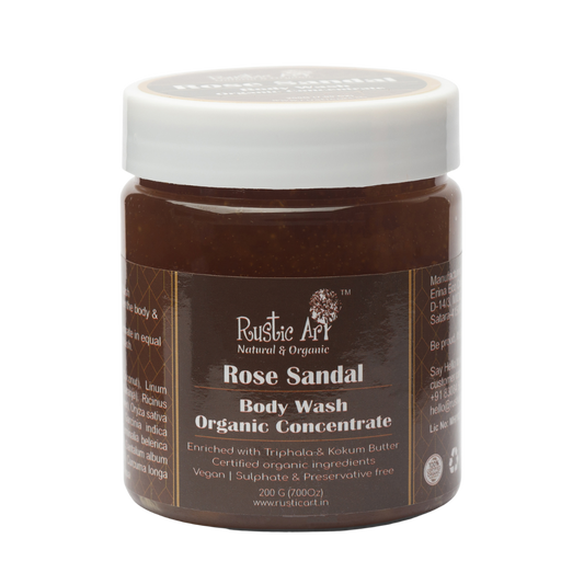 Rose Sandal Body Wash Concentrate, Rustic Art
