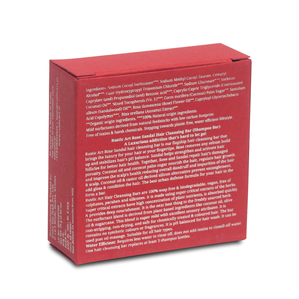 Rose Sandal Shampoo Bar | Dry Damaged Hair, Frizzy Hair, Rustic Art