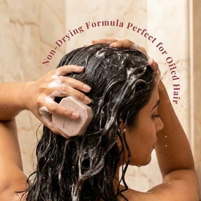 Rose Sandal Shampoo Bar | Dry Damaged Hair, Frizzy Hair (75g)