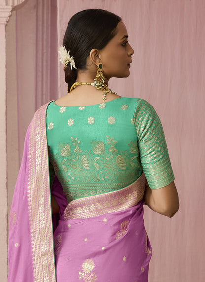 Lavender Dola Viscose Silk Premika Saree