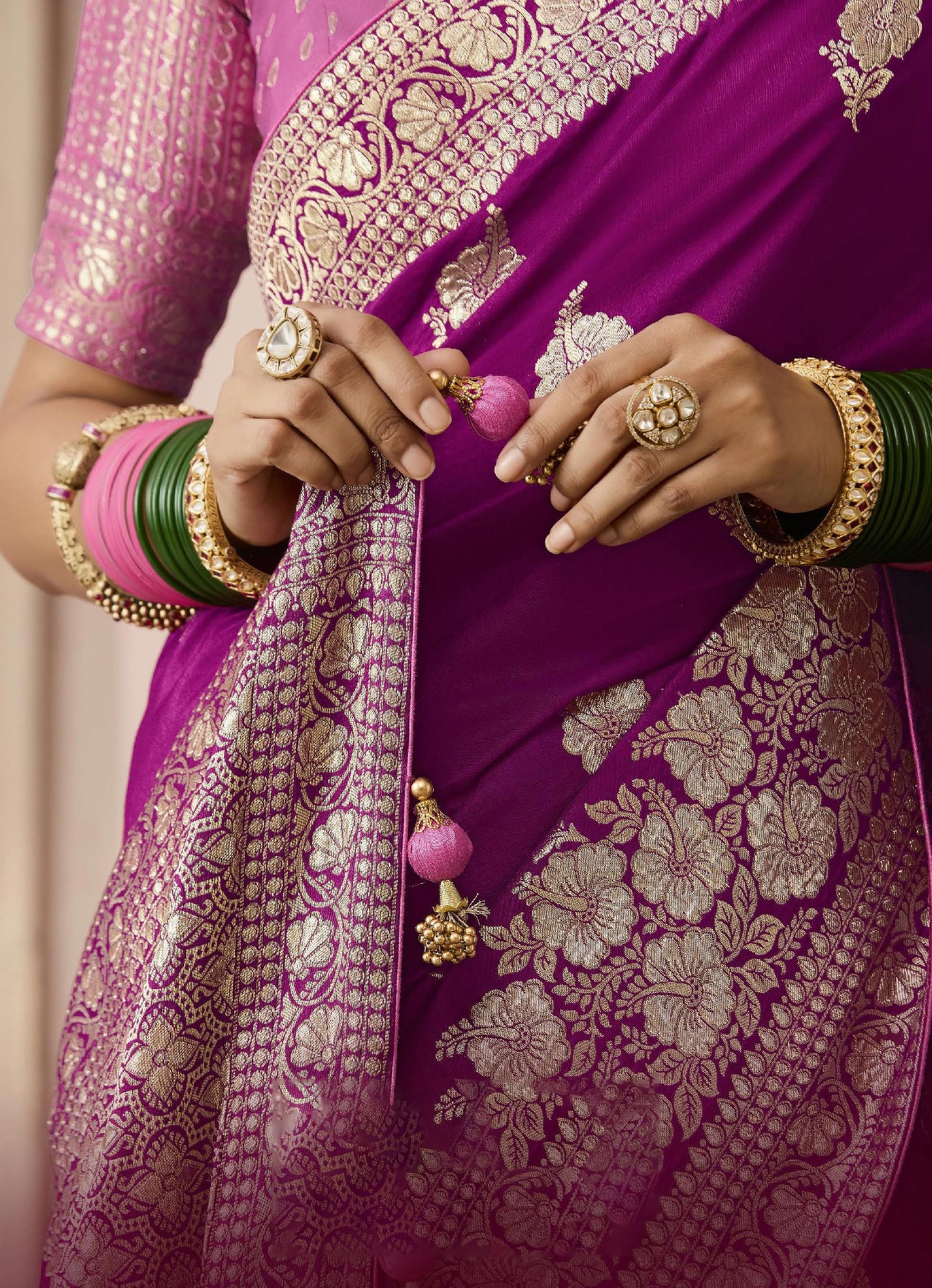 Deep Purple Dola Viscose Silk Premika Saree