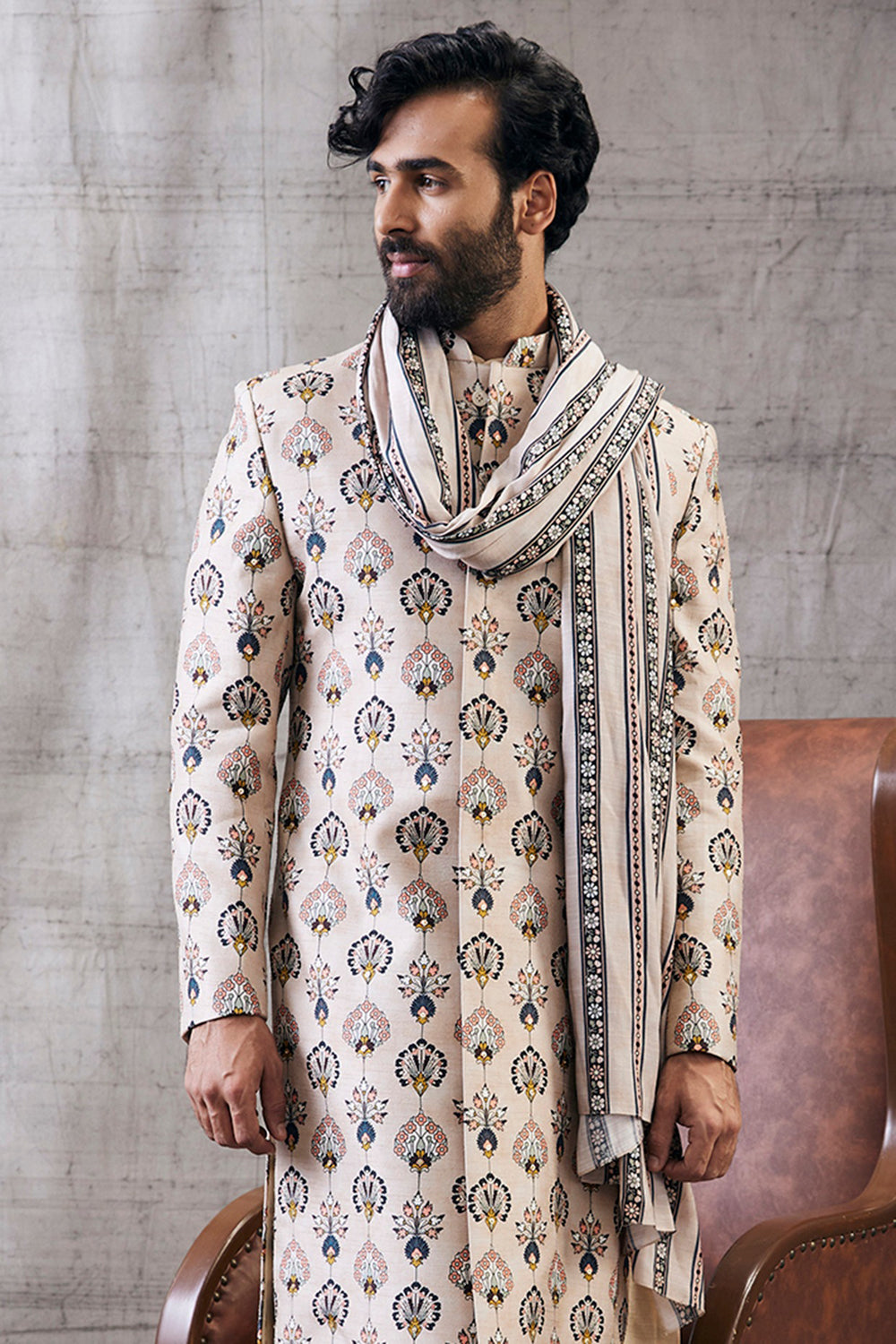 Sarouk Printed Sherwani Set