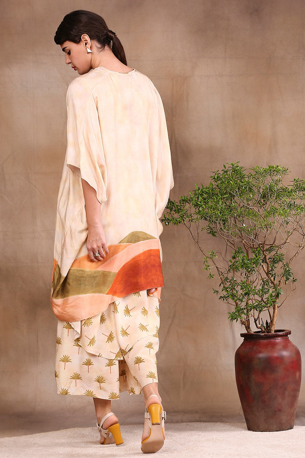 Conversational Printed Jumpsuit With Embroidered Jacket