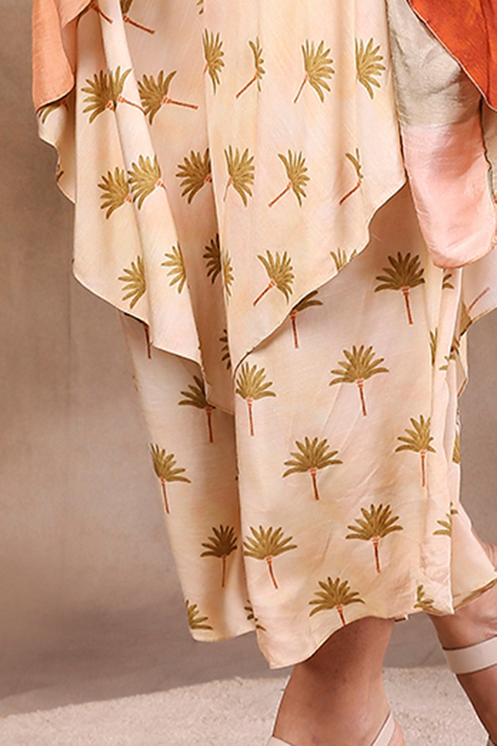 Conversational Printed Jumpsuit With Embroidered Jacket