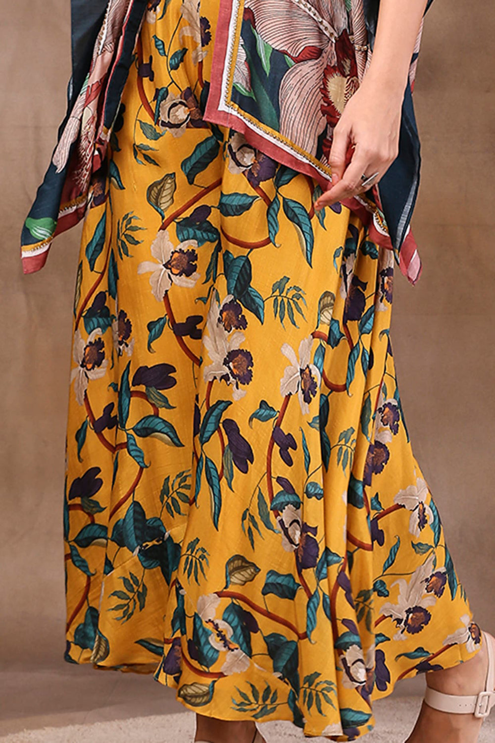 Orchid Bloom Printed Pant Set With Jacket