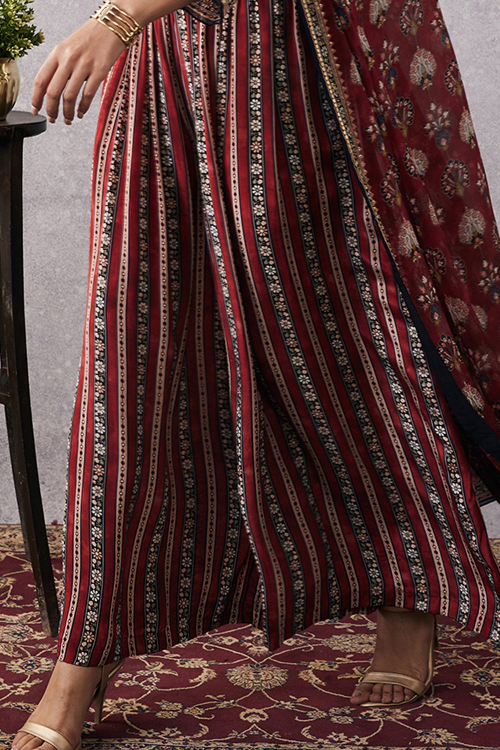 Sarouk Embroidered Co-Ord Set With Jacket