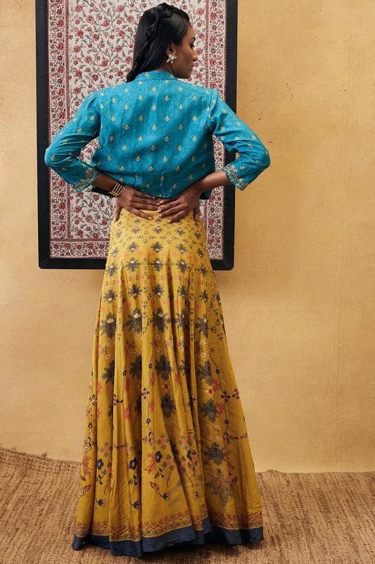 Zahra Embroidered Lehenga Set With Jacket