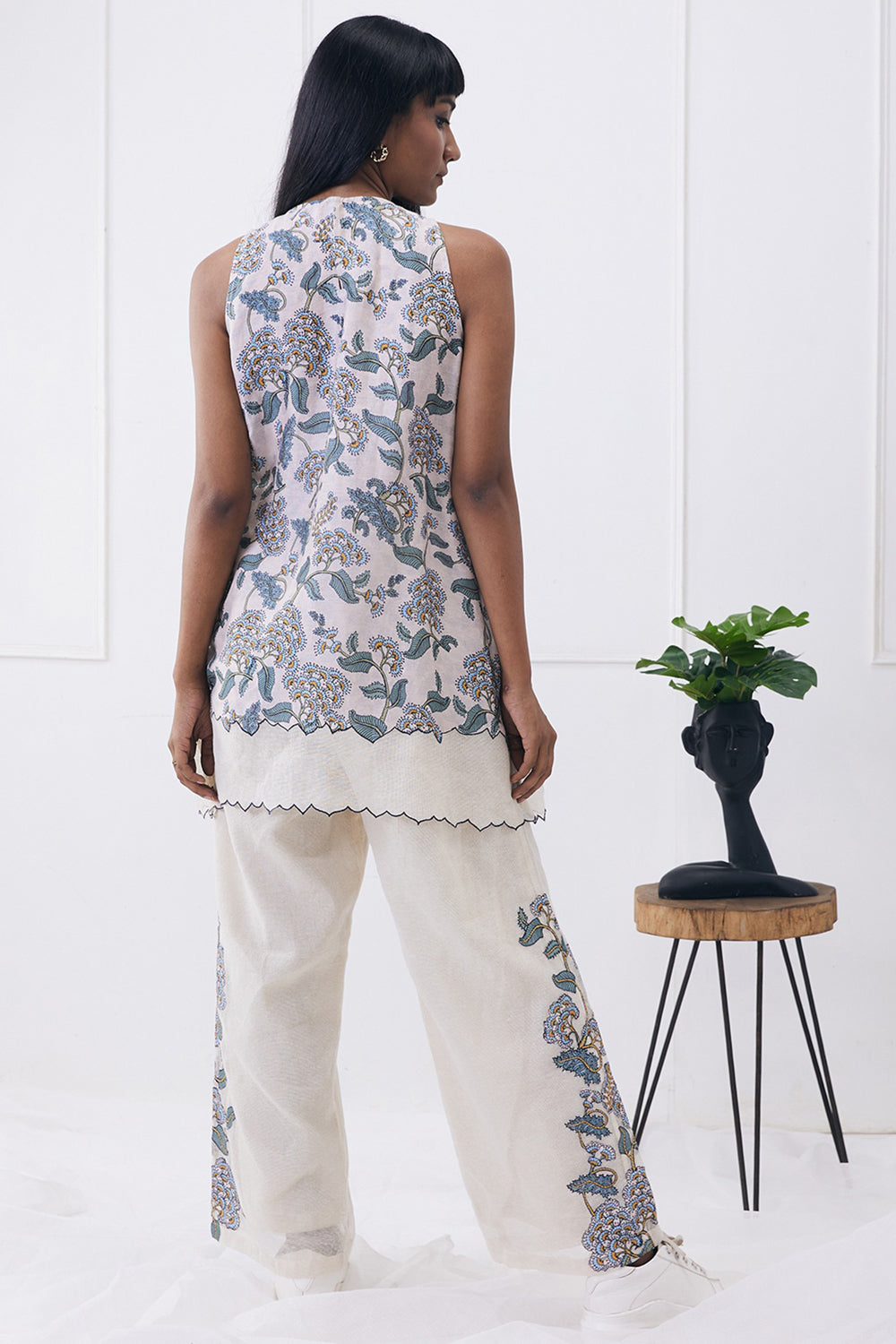 Cream Yasmin Printed Co-Ord Set