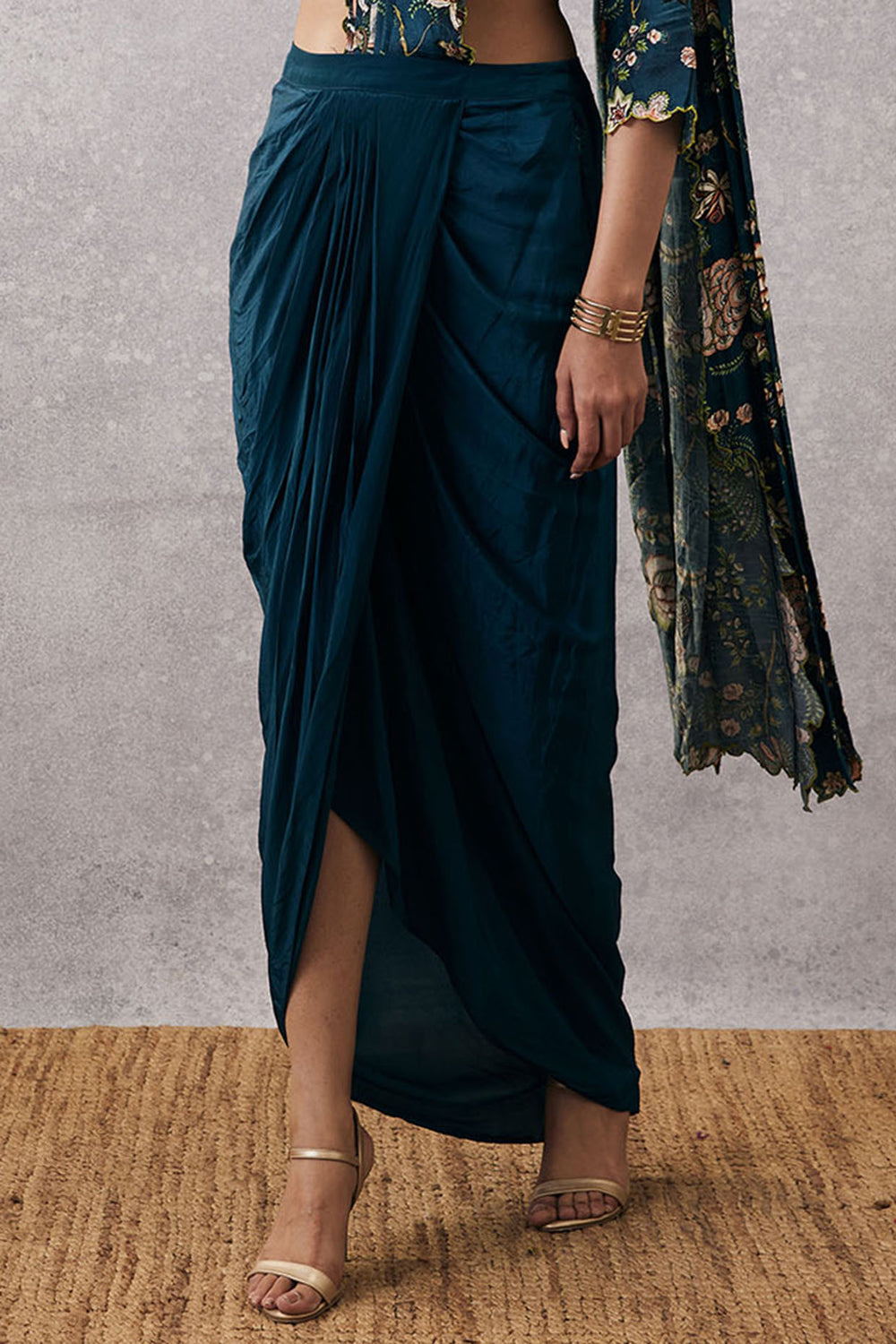 Mehr Cutwork Pre-Draped Saree