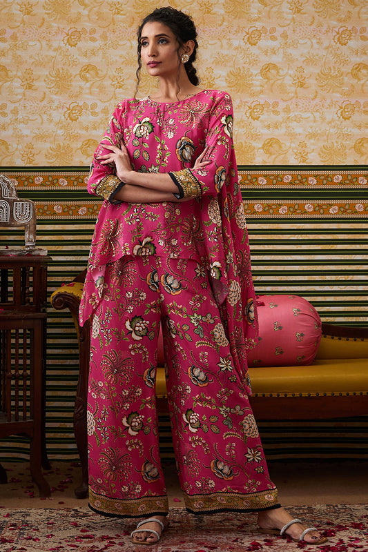 Mehr Embroidered Asymmetric Co-Ord Set