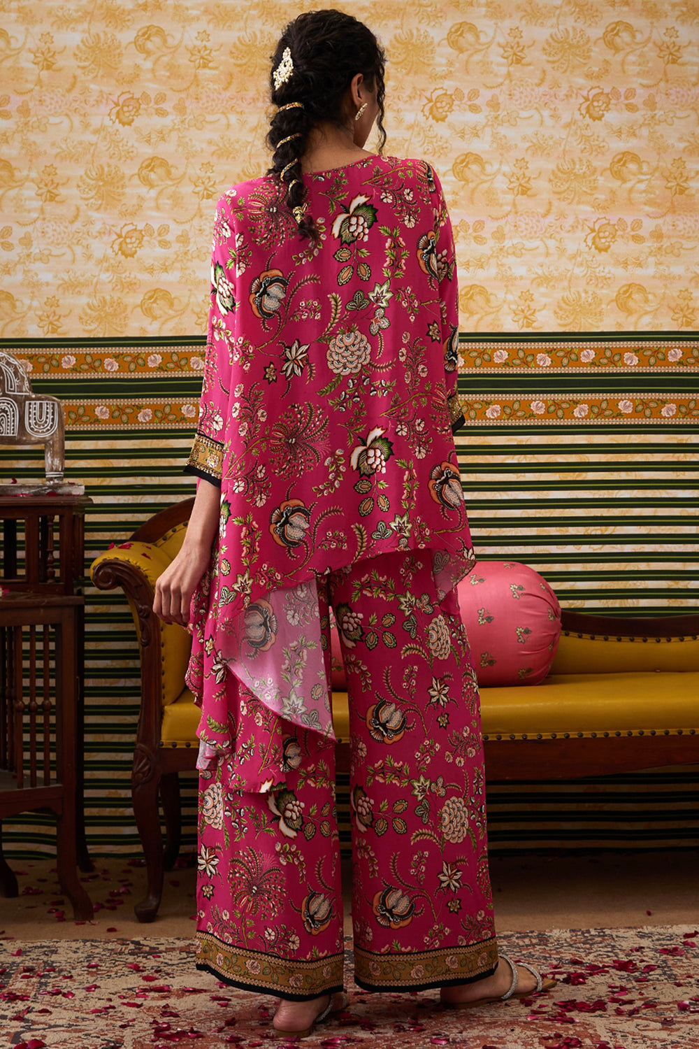 Mehr Embroidered Asymmetric Co-Ord Set