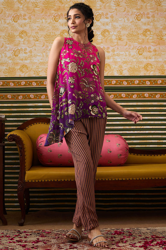 Mehr Embroidered Asymmetric Co-Ord Set