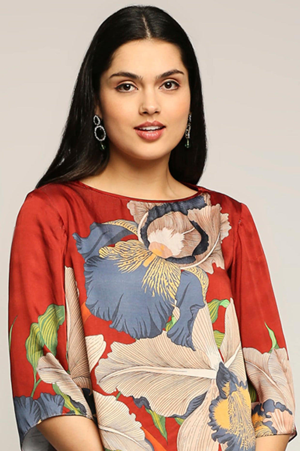 Maroon Orchid Bloom Printed Co-Ord Set