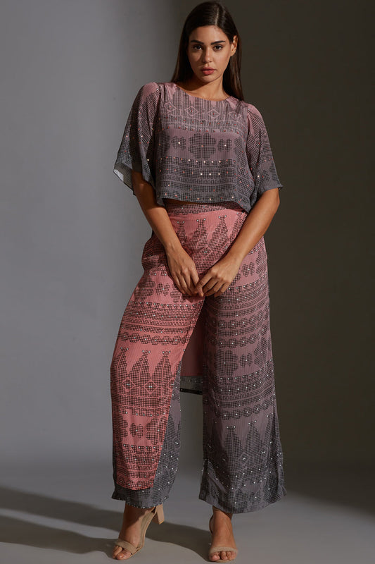 Rangrez Ombre Geomtrical Print Co-Ord Set