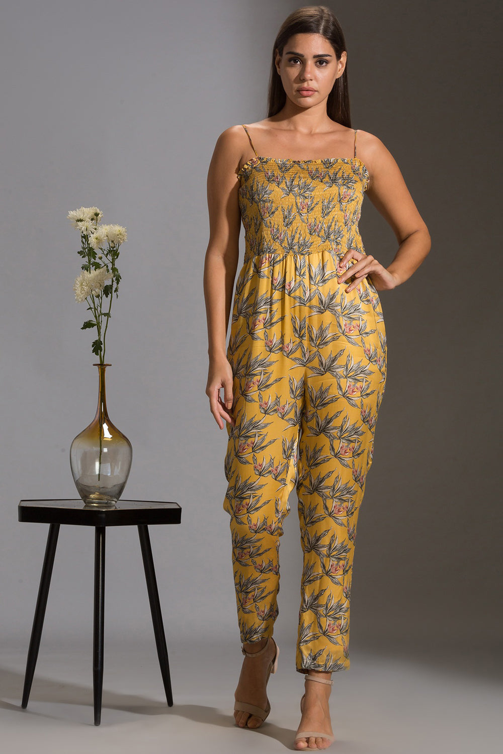 Anthia Floral  Printed Jumpsuit With Jacket