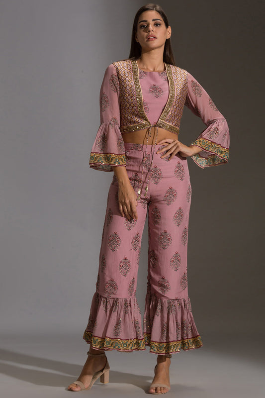 Muasir Paisley Printed Co-Ord Set With Jacket