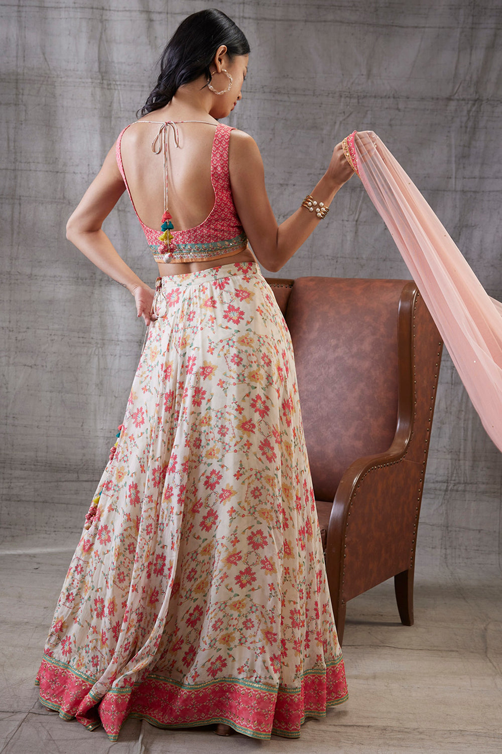 Zahra Embroidered Lehenga Set With Dupatta