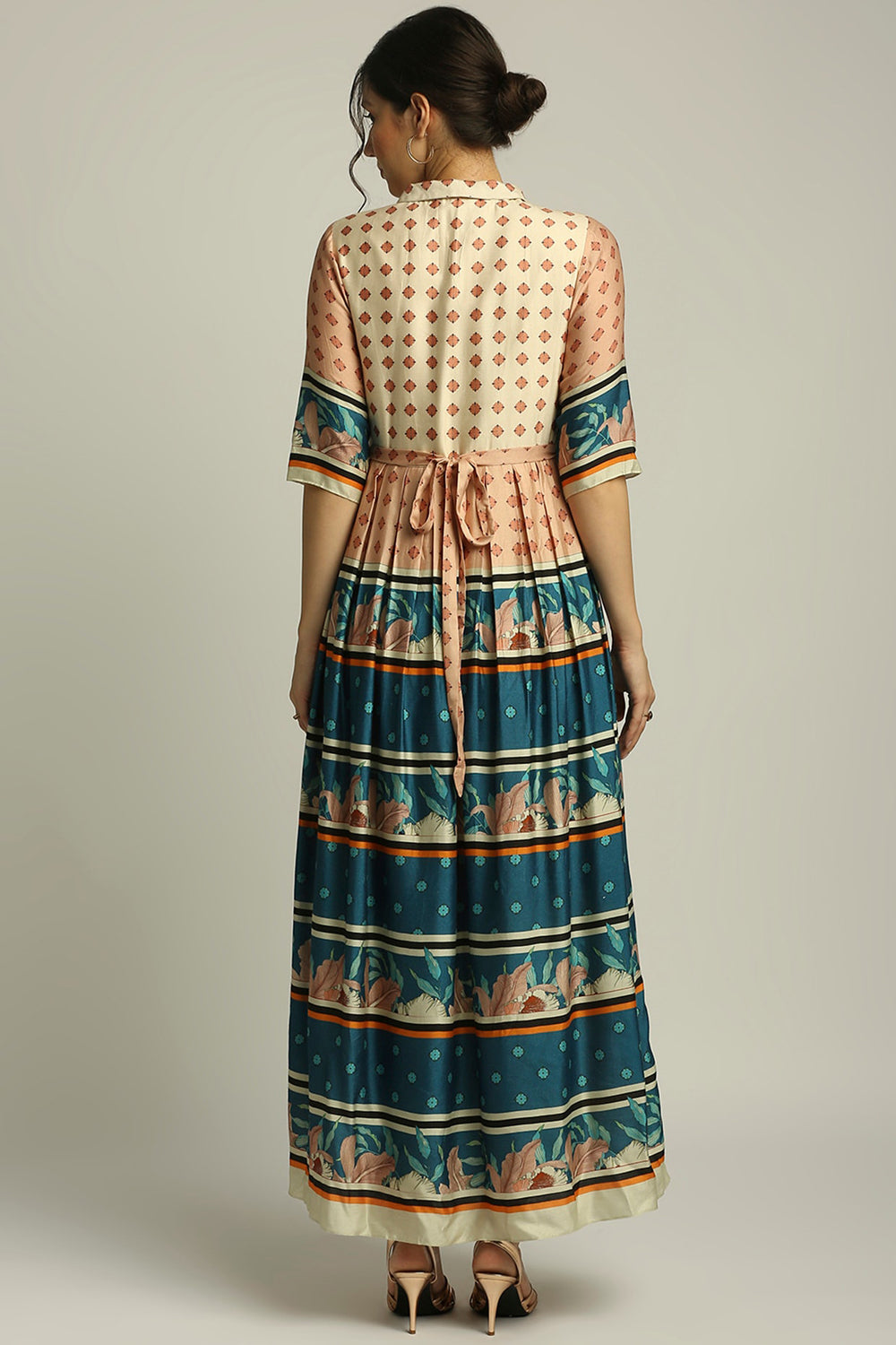 Orchid Bloom Printed Long Dress