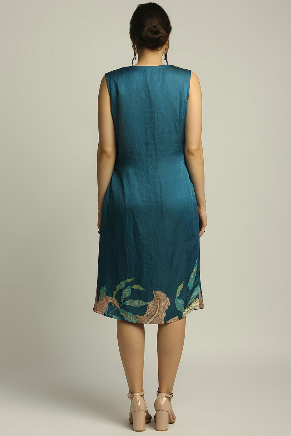 Orchid Bloom Printed Dress With Peplum Jacket