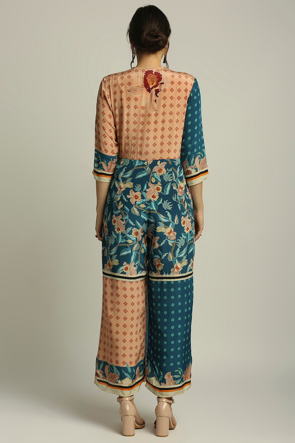 Orchid Bloom Printed Paneled Jumpsuit