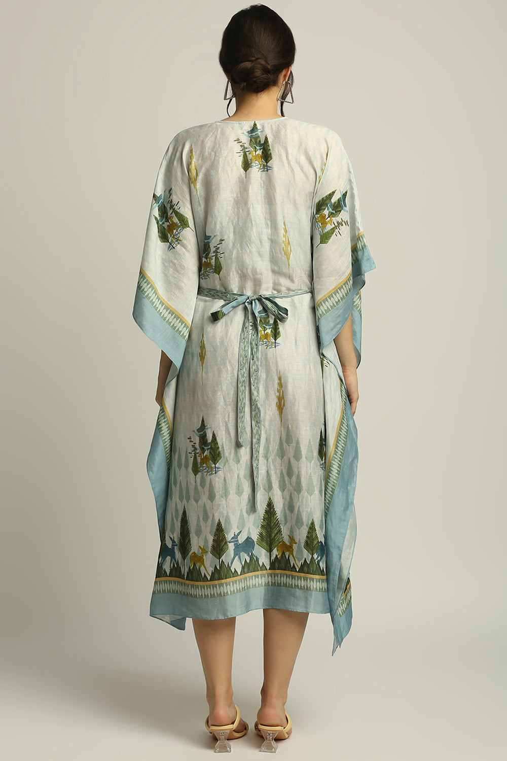 Nature Collective Printed Kaftan With Belt