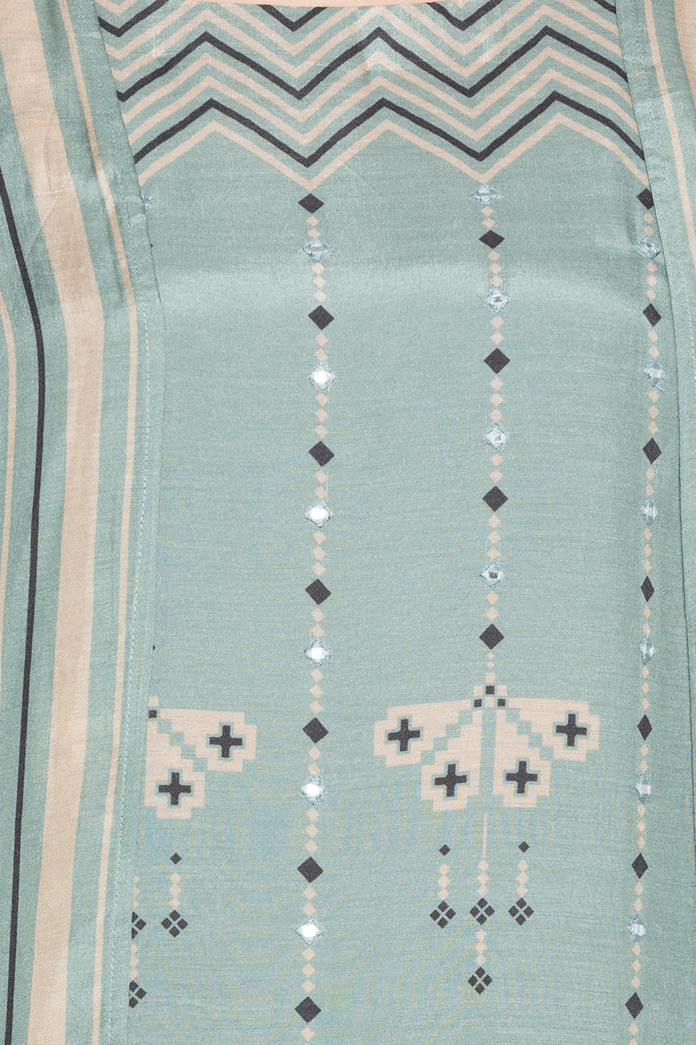 Azure Printed Dress With Jacket