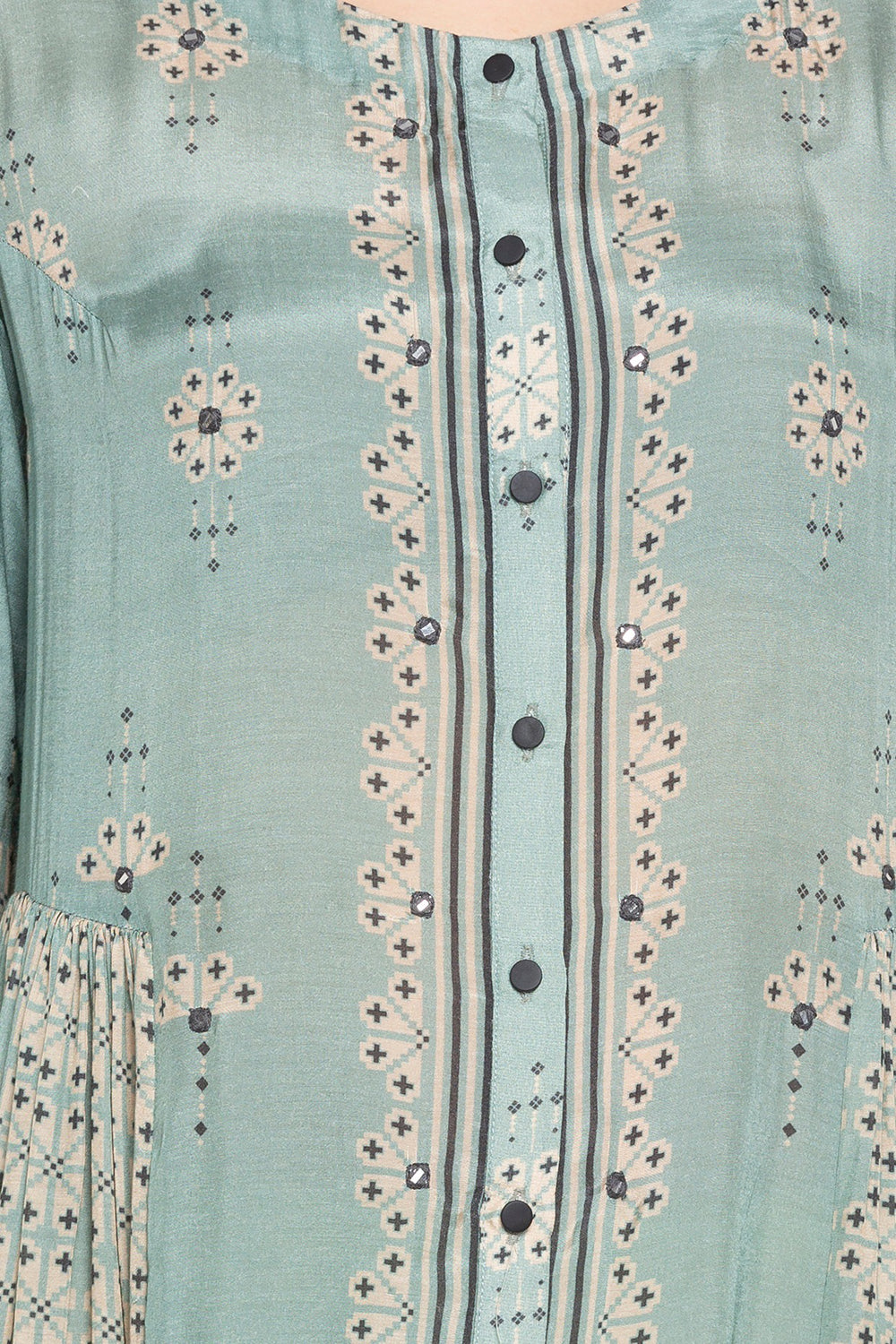 Azure Printed Long Dress