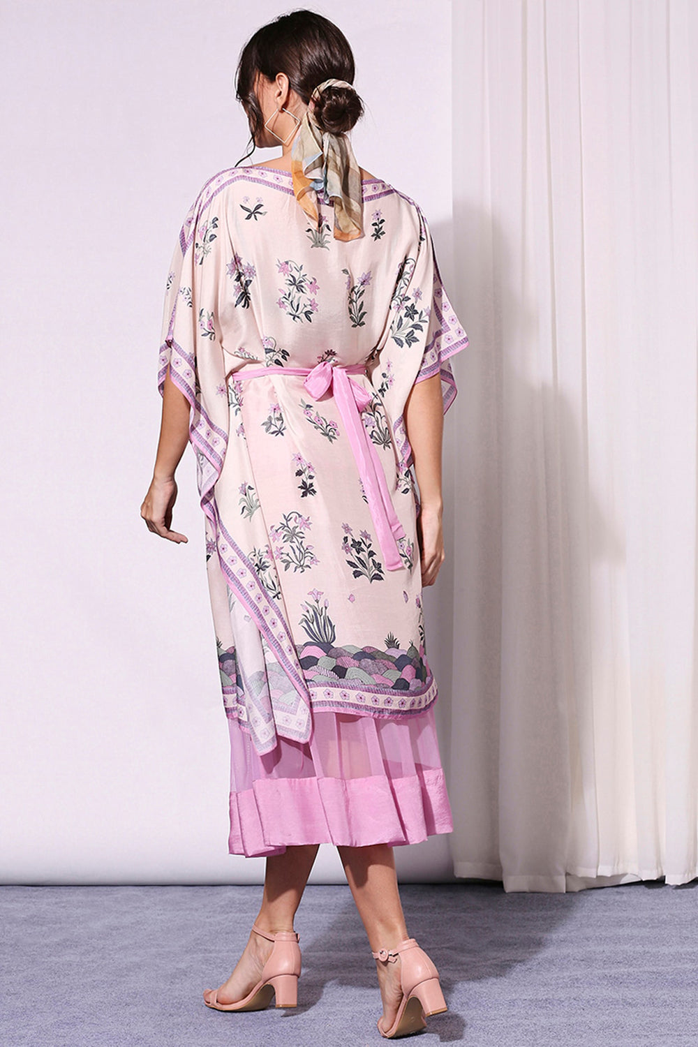 Pastel Floral Kaftaan Set